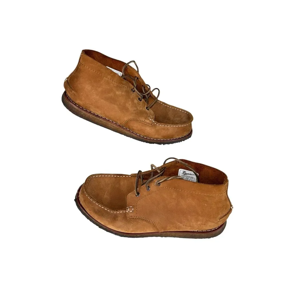 Danner Chukka Boots Brown Roughout Suede‎ Rubber Outsole Size 9.5 D